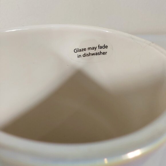 Set of 2 Rae Dunn Iridescent Valentine's Day 12oz Mugs - Perfect Condition - Picture 6 of 7